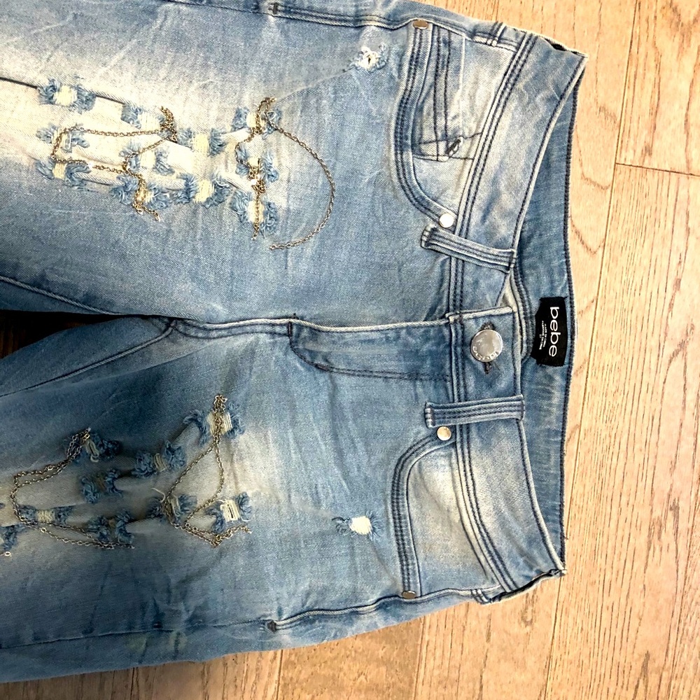Bebe ripped jeans